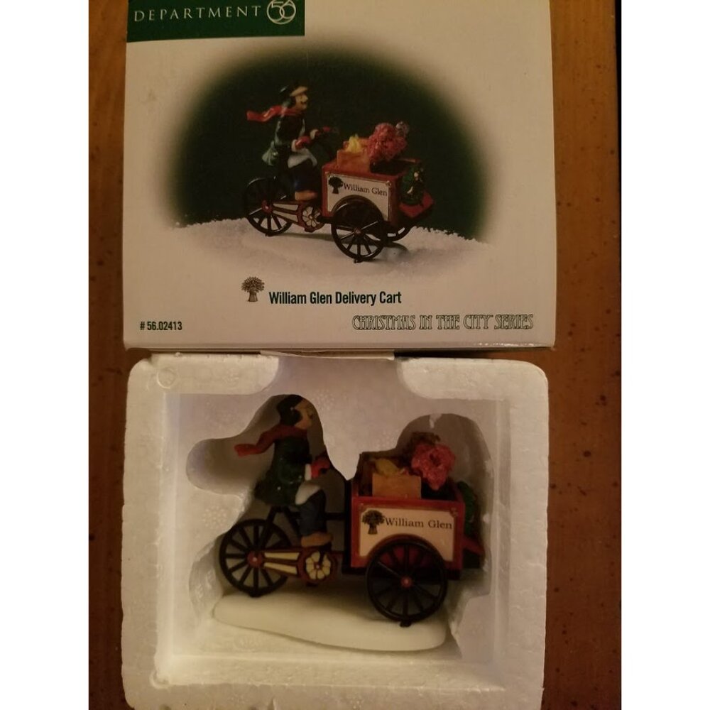 "William Glen Delivery Cart" #2413 Christmas In The City Series